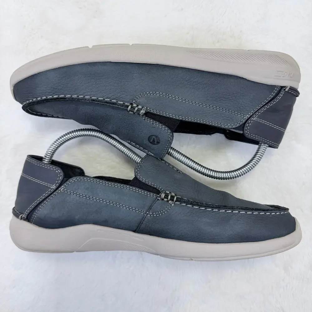 Clarks Gorwin Step Slip On Loafers Mens Navy Blue Casual Comfort Shoes Size 8